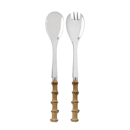 Image showing the Panda 2 Piece Salad Serving Set, L26cm, Bamboo product.