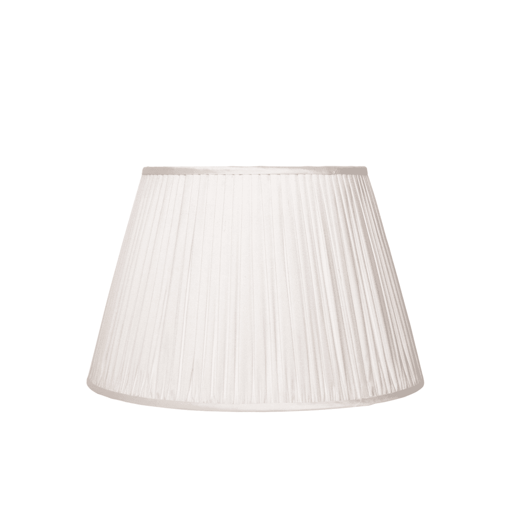 Empire Gathered Silk Lampshade, Ivory, 40cm
