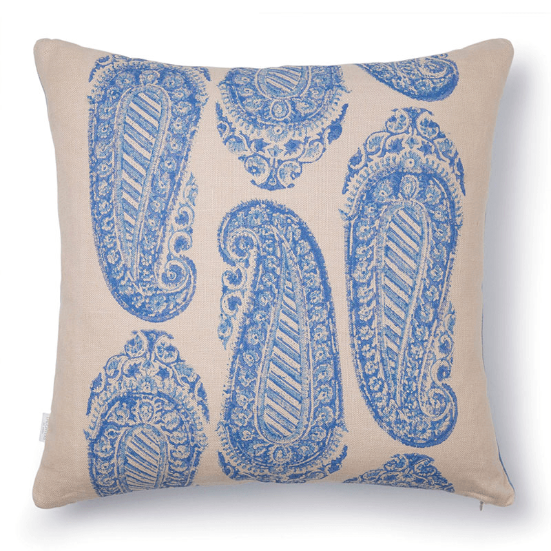 Naira Linen Cushion, 50cm x 50cm, Blue