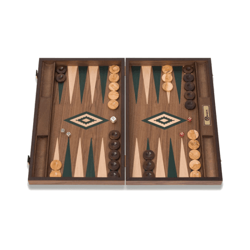 Image showing the Uber Walnut Backgammon Set, Blue product.