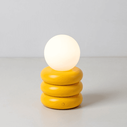 Image showing the Tube Cordless Table Lamp, H20cm, Yellow product.