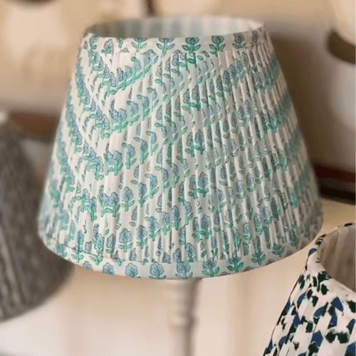 Image showing the Neem Empire Lampshade, 16", Green/Blue product.