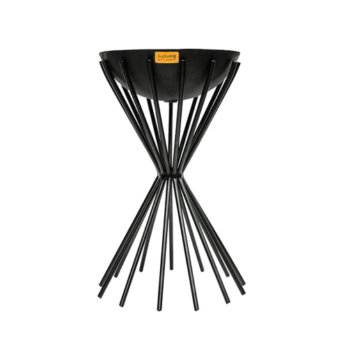 Image showing the Dakota Tall Metal  Fire Pit, H65cm, Black product.
