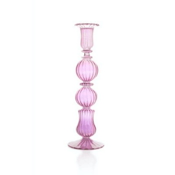Image showing the Ombo Candlestick, H24.5cm, Pink product.