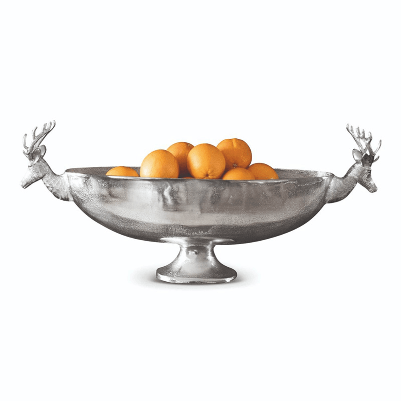 Stag Small Boat Bowl, H29.5 x W70 x D15.5cm, Silver