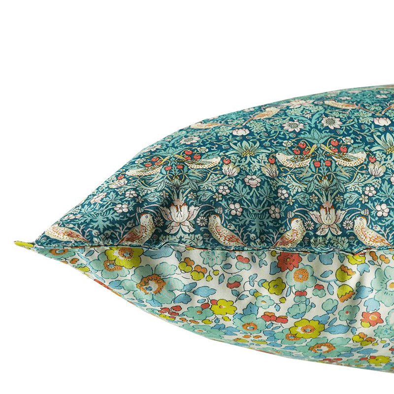 Strawberry Thief Duvet Set, Double, Green
