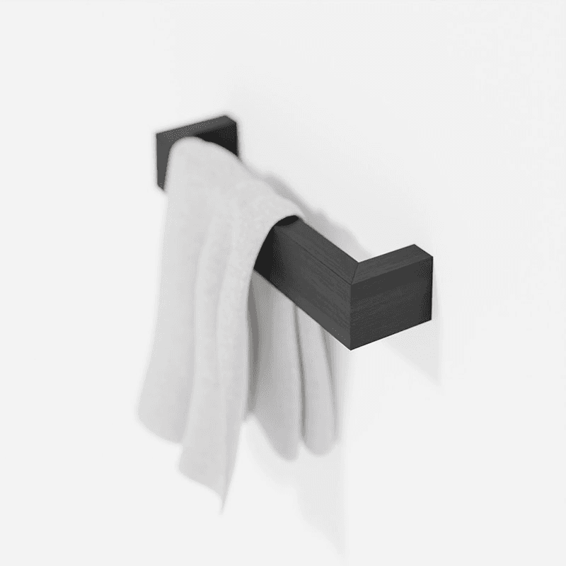 Slimline Hand Towel Rail, L28cm, Dark Oak