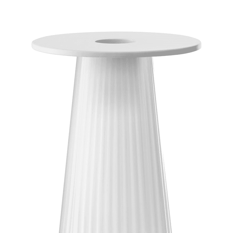 Beacon Candle Holder, H22cm, Chalk White