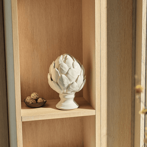Image showing the Ceramic Artichoke On Stand, H20cm, White product.
