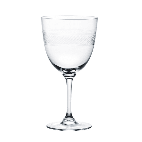 Image showing the Bands Set of 6 Crystal Wine Glasses, 250ml, Clear product.