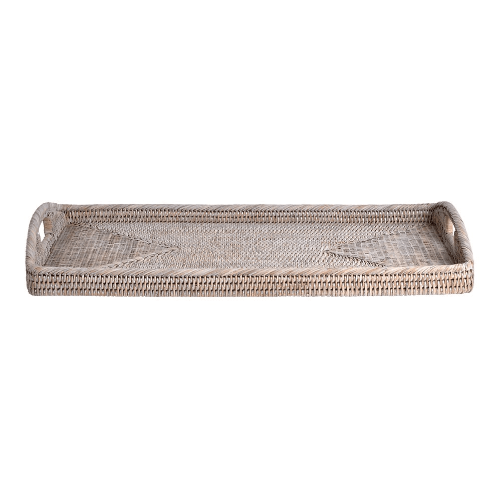 Ashcroft Medium breakfast tray, L64 x W43 x H9cm, Rattan