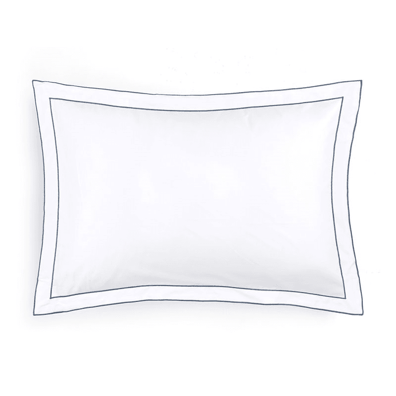 Frame Two Corded Pair of Oxford Pillowcases, Standard, Steel Blue