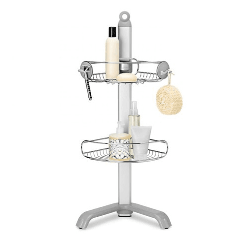 Corner shower caddy, H77.5 x W29.4 x D21.5cm, Silver