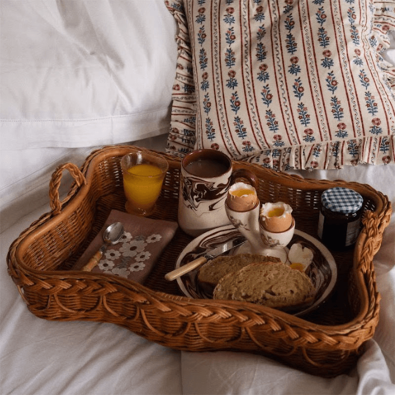 Hadley Rattan Tray, L53 x W40 x H10cm, Natural