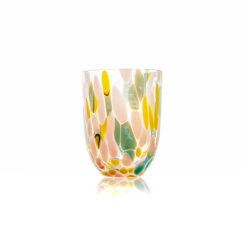 Big Confetti Set of 6 Tumblers, 200ml, Rosa, Yellow & Turquoise