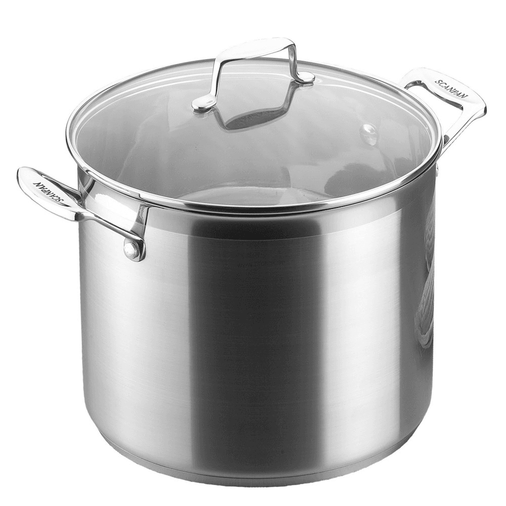 Impact Stock pot with glass lid, 26cm, Stainless Steel