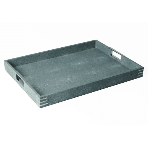 Image showing the Drinks Tray, Brigitte, Faux Shagreen, Teal product.