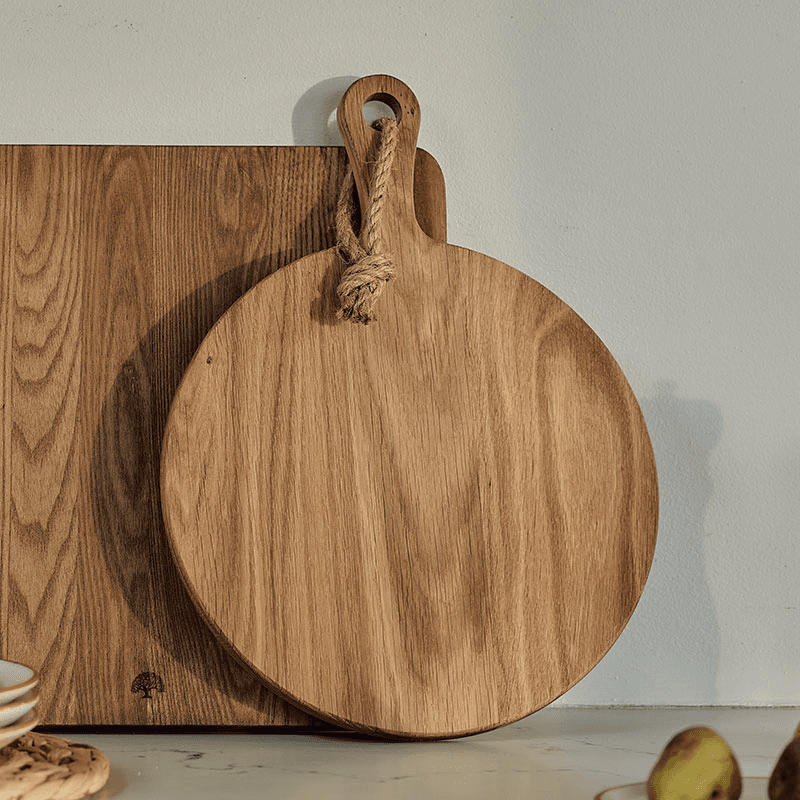 Circular Paddle Board, 40.5 x 30 x 1.5cm, Oak