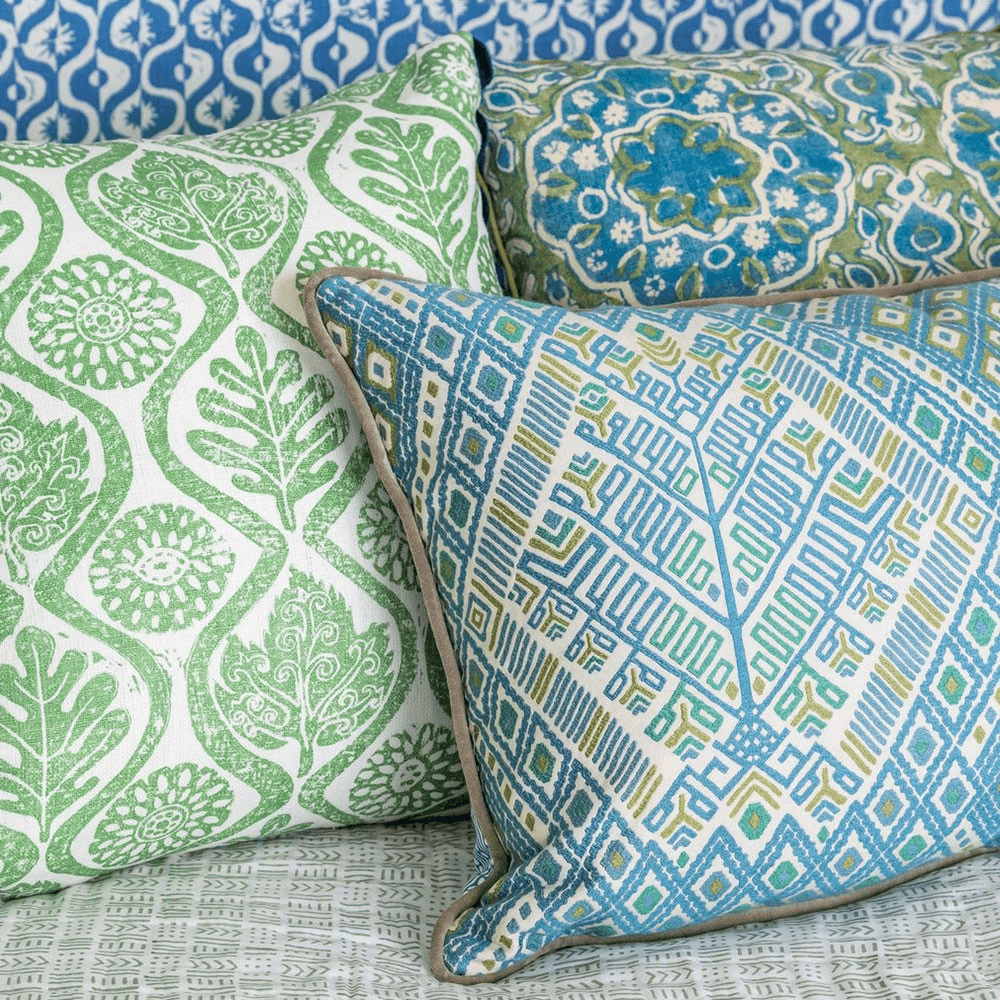 Oakleaves Cushion, 50 x 50cm, Bright Green