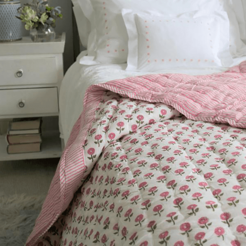 Daisy Quilt, Double, Pink