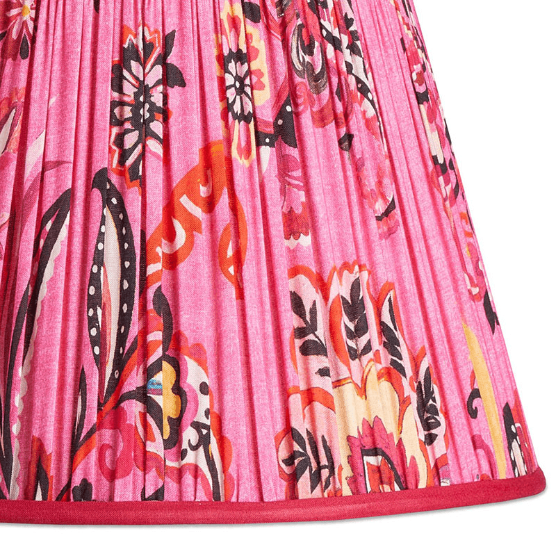 Straight empire Shade, 30cm, pink Paisley by Matthew Williamson