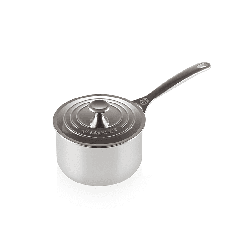 Signature Uncoated Saucepan with lid, 18cm, Stainless Steel