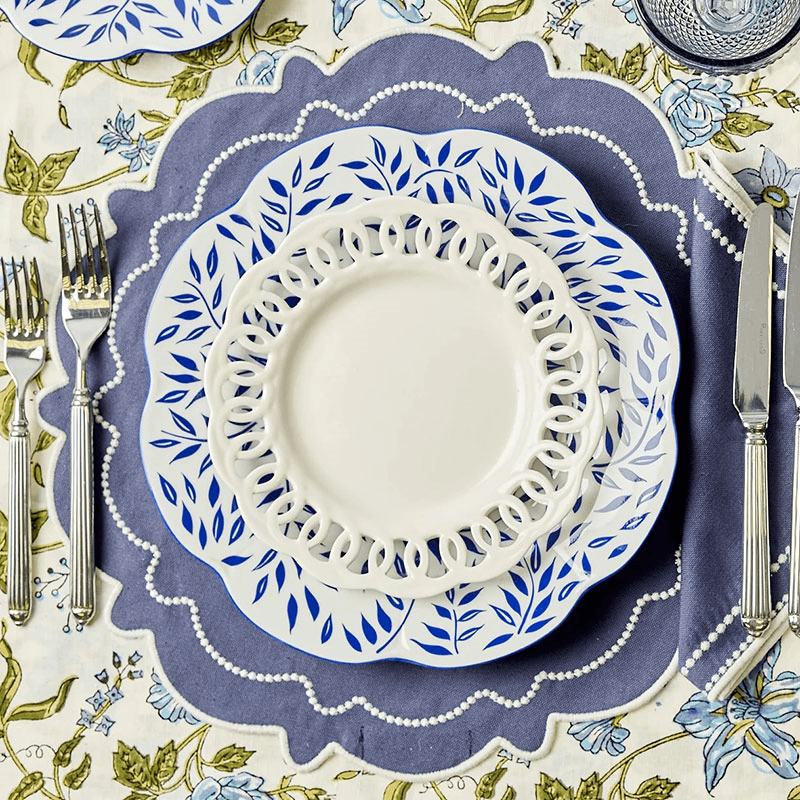 Abigail Set of 4 Placemat, D40cm, Blue
