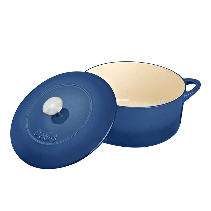 Cast Iron Round Casserole Dish, D26cm, Cobalt Blue
