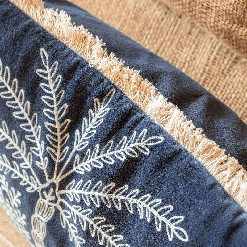 Jungle Cushion, 40 x 60cm, Navy
