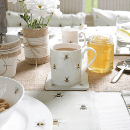 Image showing the Bees Set of 4 coasters, 10.5 x 10.5cm product.