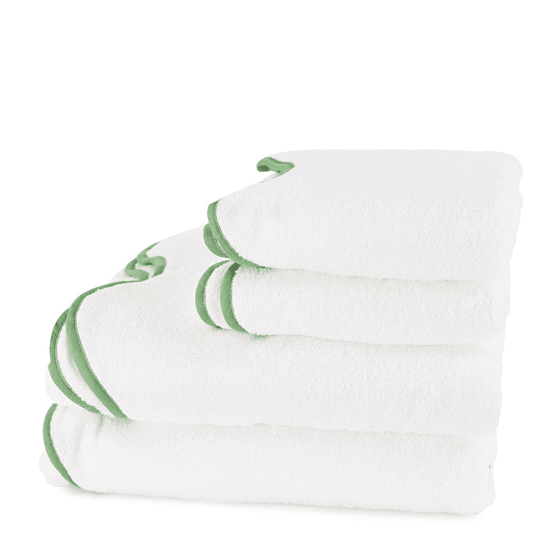 Amelia Scalloped Classic Towel Bundle, Asparagus