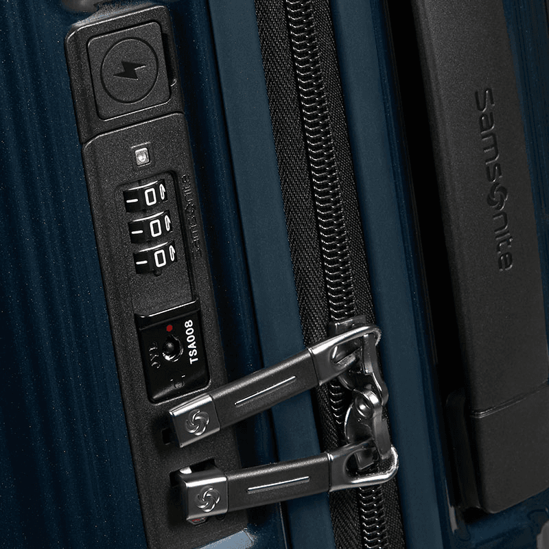 Nuon Cabin Suitcase, H55 x L40 x W20/23cm, Metallic Dark Blue
