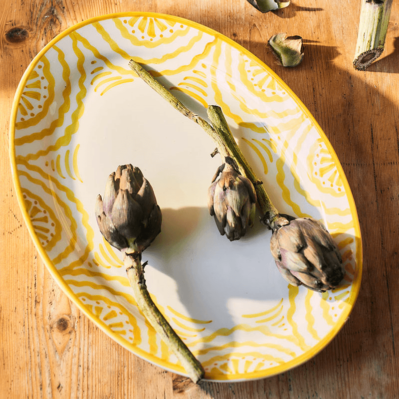 Ondas Serving Platter, L36 x W26.5cm, Yellow