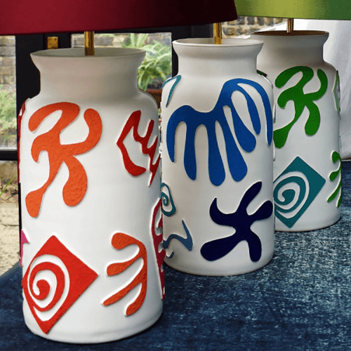 Image showing the Can Can Table Lamp, H36cm, Blue product.