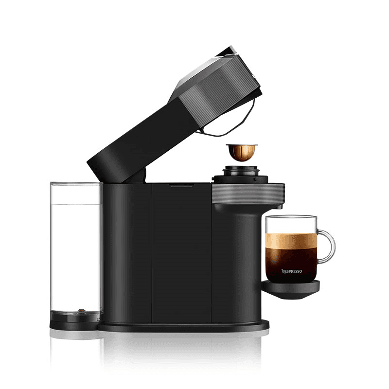 11711 Nespresso Vertuo Next & Milk Coffee Machine, Dark Grey