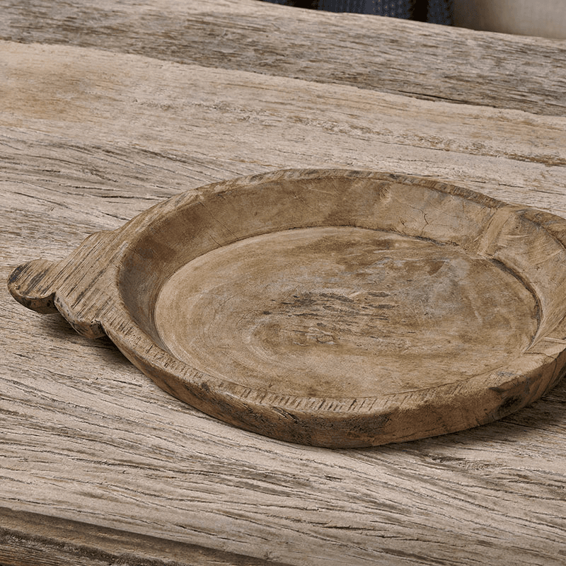 Karua Reclaimed Wood Traditional Bowl, D38cm, Natural