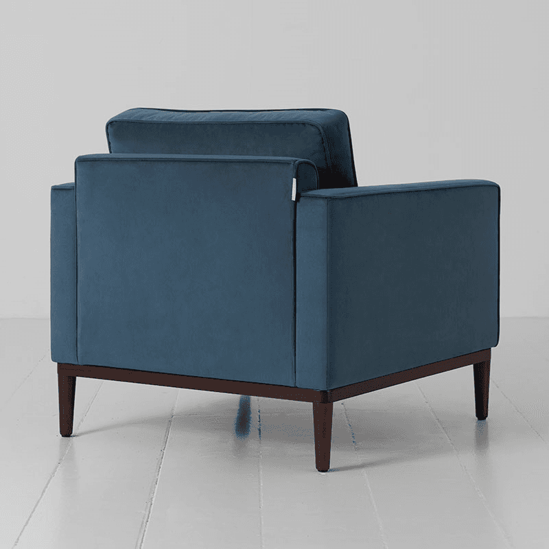 Model 02 Velvet Armchair, Teal