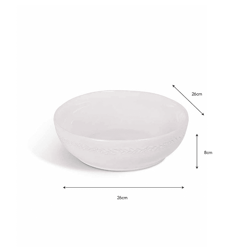 Overton Serving Bowl, D26cm, White