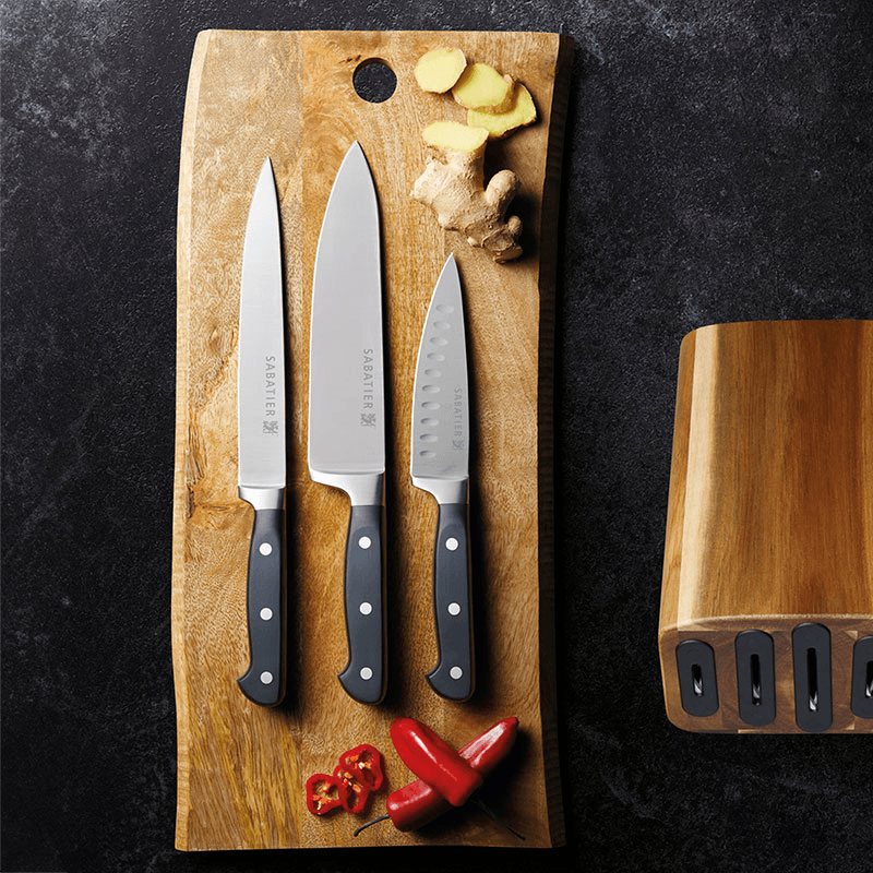 Edgekeeper Knife block with 5 knives, Wood