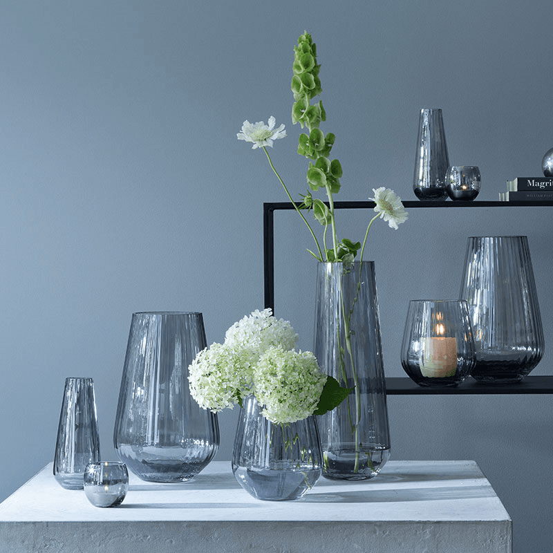 Zinc Vase, H29.5cm, Grey