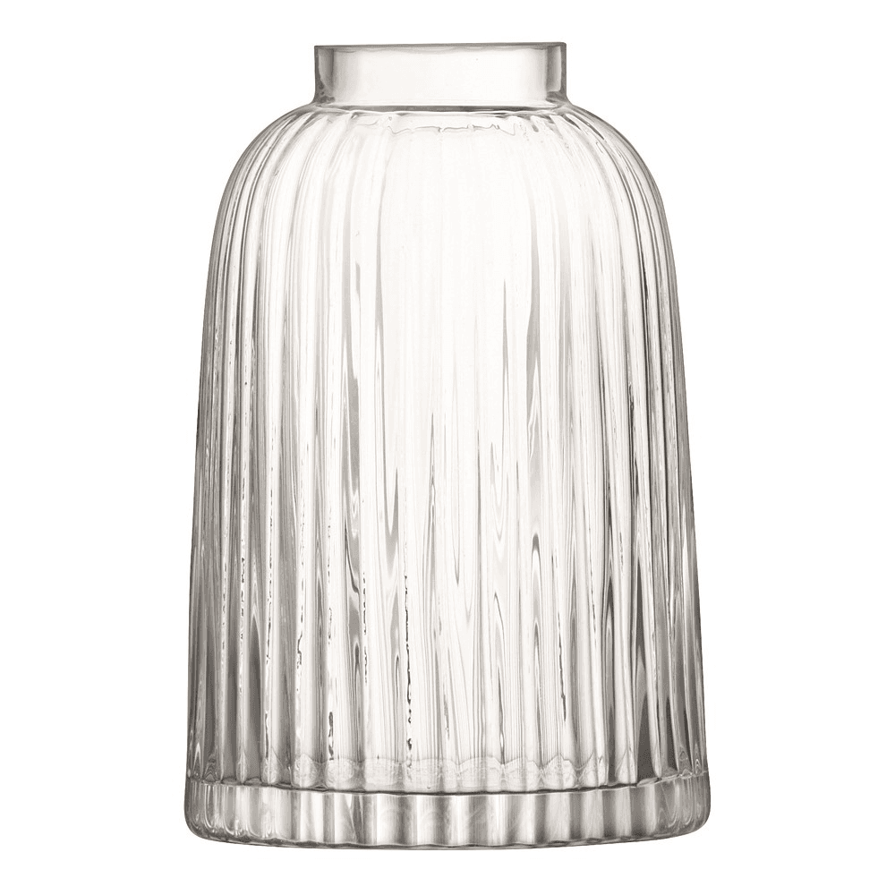 Pleat Vase, H20cm, Clear