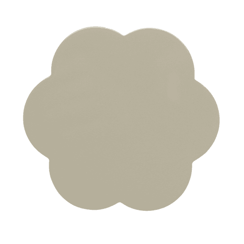 Image showing the Lacquered Scallop Set of 4 Coasters, D13cm, Cappuccino product.