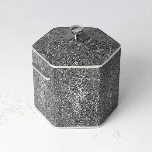 Image showing the Ice Bucket, Charcoal Shagreen product.