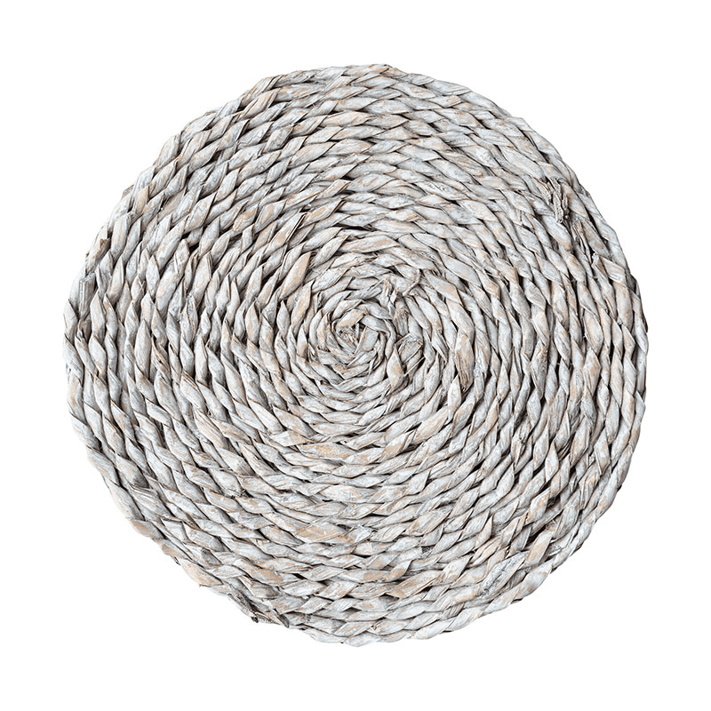 Seagrass Set of 2 Placemats, D32cm, Grey