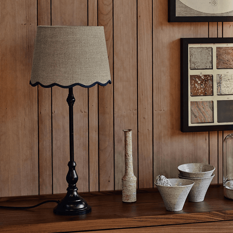 Scallop Table Lamp, H56cm, Blue