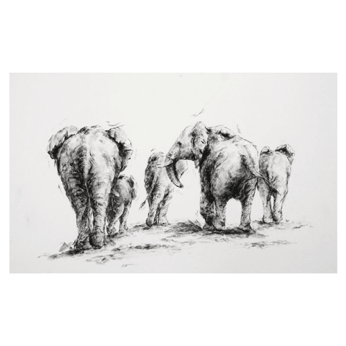Image showing the Elephant Brigade Mounted Print product.