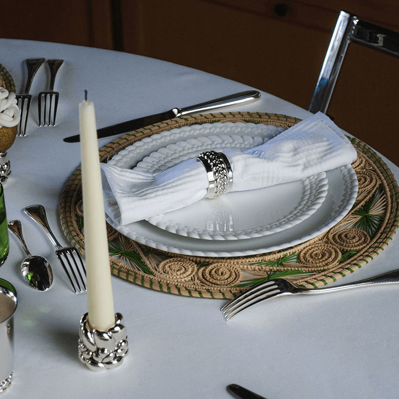 Babylone Candle Holder, H4 x D2cm, Silver