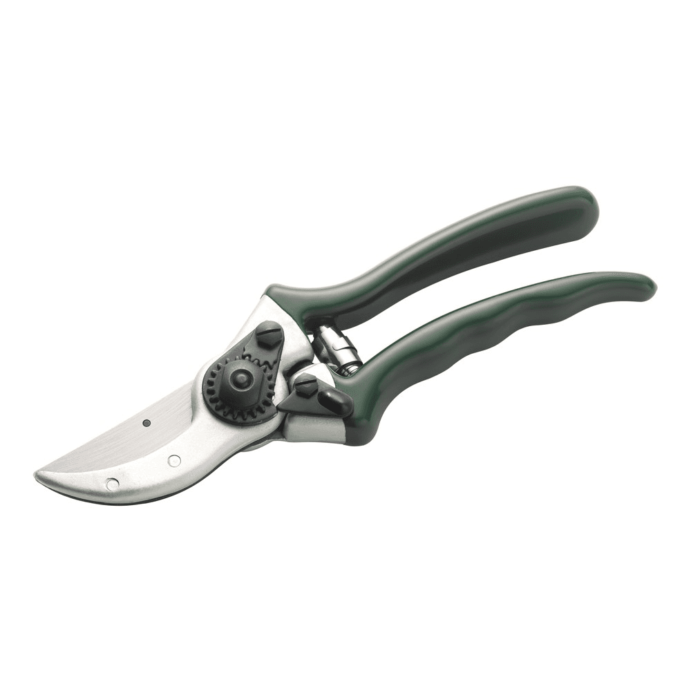 Heavy duty bypass secateurs, H21.5 x W6cm, Green/Silver