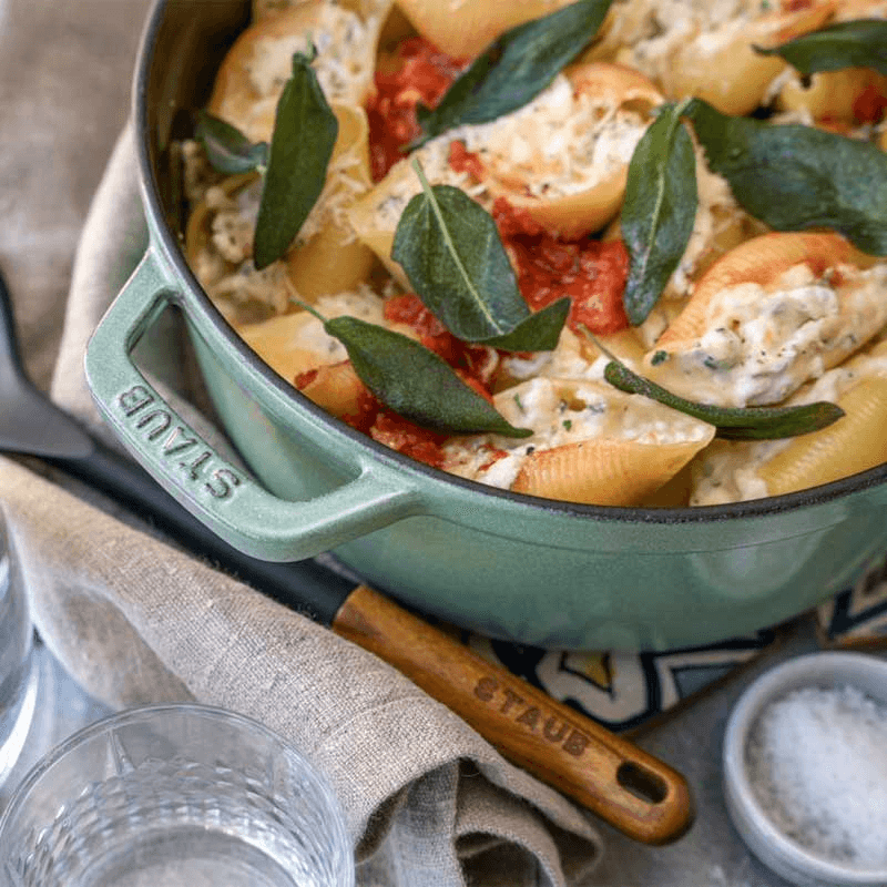 Cocotte Round Cast Iron, 28cm, Sage