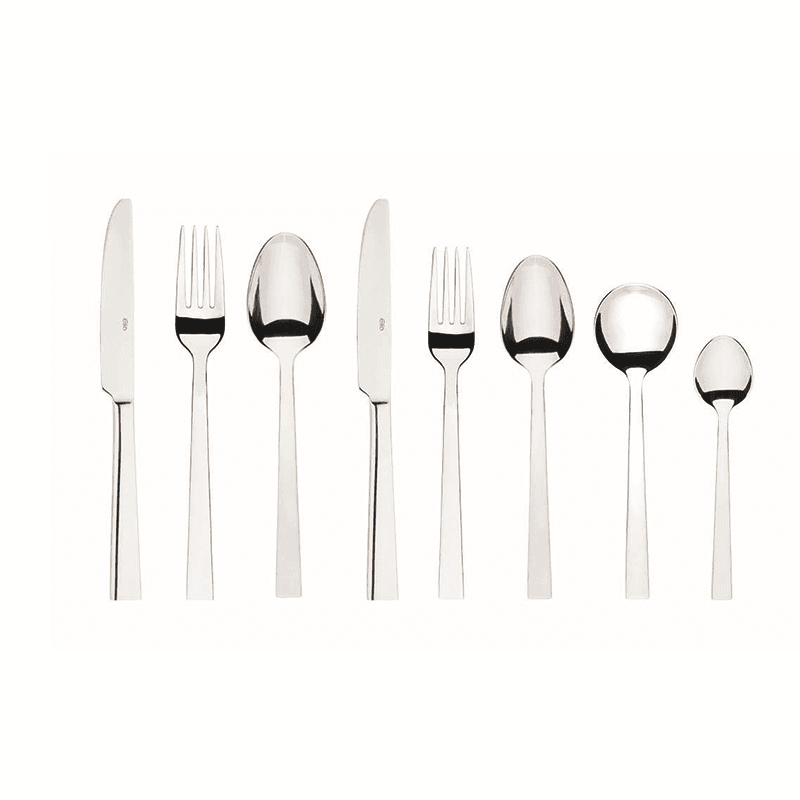 Aria 44 Piece Cutlery Set With Canteen, Mirror Finish